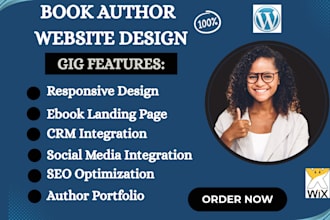 build author website book author website ebook website ebook landing page wix