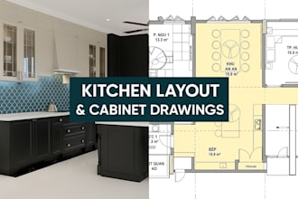create professional kitchen cabinet and interior drawings