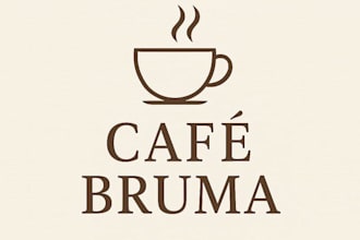 design a minimalist and elegant logo for your coffe shop or cafe