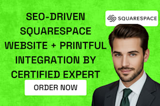 expert squarespace website redesign SEO services printful integration website