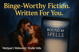 ghostwrite a steamy romance fantasy web novel or kindle vella serial