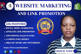 promote your website link shopify product, book, coin, game or any link