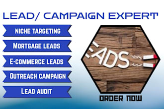 do mortgage, ecommerce, c level lead generation, lead audit, niche targeting
