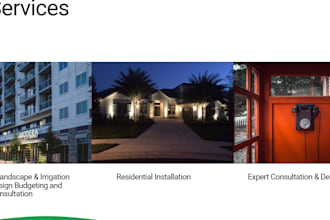 design backyard service website, swimming pool, lawn care wordpress website