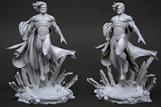 sculpt stunning 3d models, 3d miniatures, 3d action figures for 3d printing