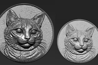 do 3d bas relief, sculpt 3d coin ,3d pendant, stl cnc woodcarving for 3d print