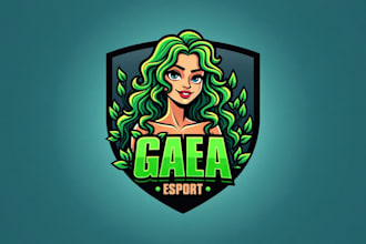 do awesome gaea esport mascot logo design