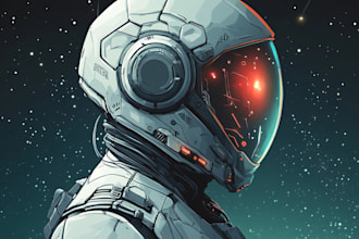 make a sci fi character illustration or sci fi character