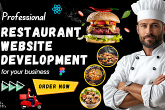 build responsive restaurant website, grocery using react js