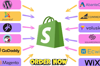migrate wix, wordpress, bigcommerce, squarespace, weebly store to shopify store