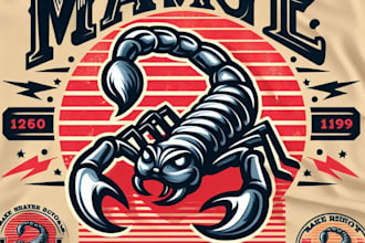 make mascot t shirt scorpion logo