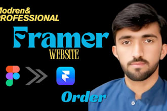 design modern website, landing page using framer
