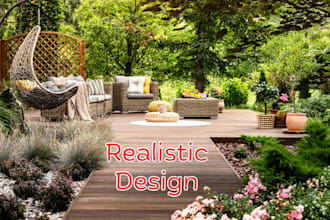 design realistic 3d landscaping for yards, gardens and outdoor spaces