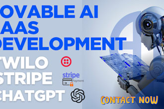 build ai saas web app lovable app, chatgpt open ai, stripe, twilio integration