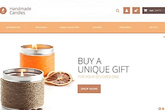 design luxe homemade candle website spa wax store fragrance dropshipping store