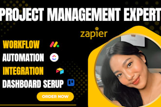 automate clickup integrate trello monday com notion workflows virtual assistant