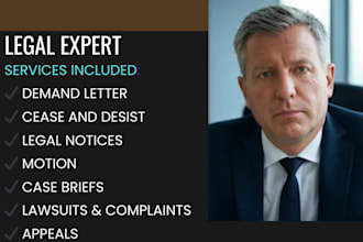 be your US lawyer for legal notices, demand letter, cease and desist