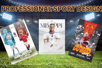 design a sport flyer for football, baseball, basketball sport edit sport logo