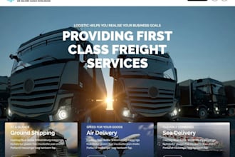 design trucking website logistics website dispatch website freight broker cargo
