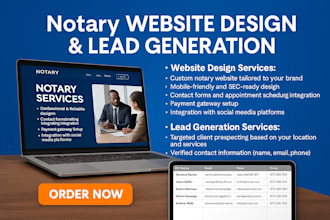 design notary website, law firm and generate exclusive local leads