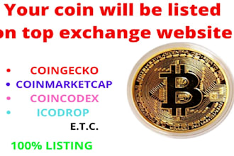 successfully list your coin token on coinmarketcap  to attract more investors