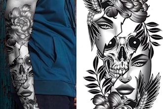 create unique custom geometric tattoo design