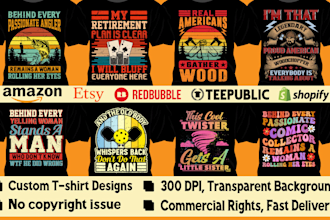 create custom and trendy t shirt for amazon, and other pod store
