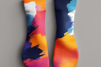 do custom and unique socks design art for you