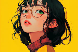 draw anime character an illustration