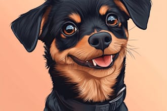 create a pet portrait in the disney style