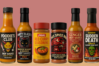 do label or logo for rub,pikliz,sauce,spice,seasoning,jar,food,dips,salsa