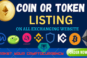 get your token or coin listed on top exchanges platforms