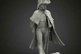 remake 3d character, anime action figure,toy stl for 3d printing or game warrior
