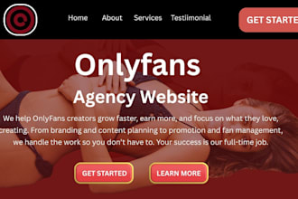 design onlyfans website, modeling agency site, and onlyfans management website