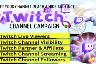 twitch channel promotion twitch affiliate twitch partner twitch view live viewer
