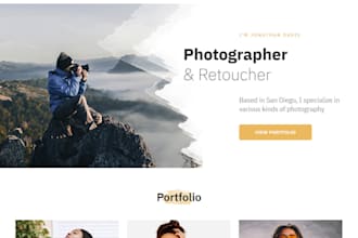 design responsive photography website theme