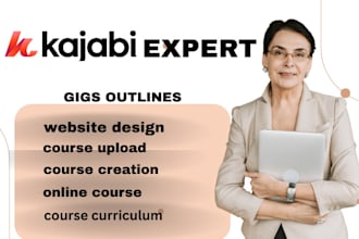 kajabi website creation course upload course creation online course curriculum