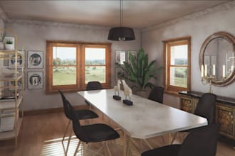 renew spanish space house,coaster spanish interior,sketchup,wakthrough,facade