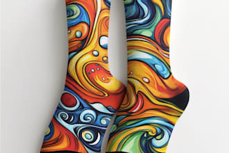 design custom art and patterned socks for you