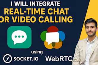 build secure real time chat or video calling feature using socketio or webrtc