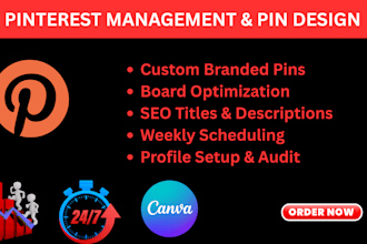 design branded pinterest pins and optimize your boards