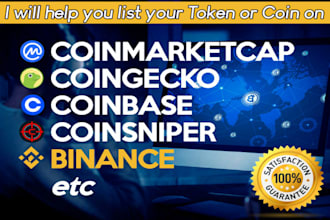 do token listing, coin listing, ico listing on coinmarketcap, coingecko