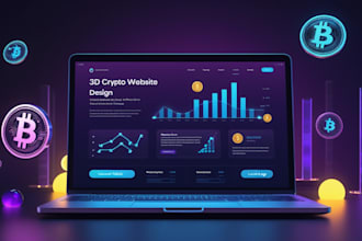 design 3d crypto animated webflow website memecoin 3d spline crypto landing pag