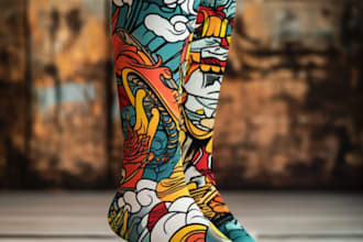 do sublimation all type of unique socks design