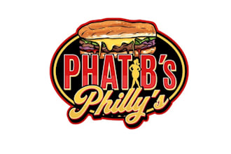 design cheese steak food truck logo