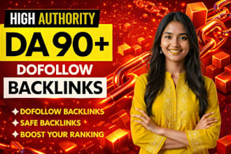 provide permanent dofollow contextual da 90 plus backlinks