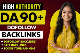 provide permanent dofollow contextual da 90 plus backlinks