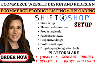 design 3dcart sellfy zen cart brizy drupal shift4shop dropshipping website store