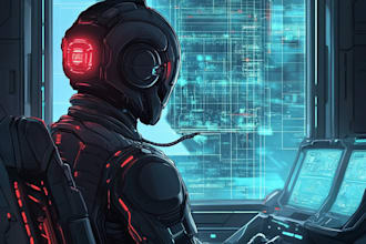 draw sci fi character art and sci fi character illustration