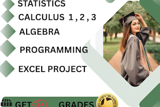 help you tackle math statistics, programming and excel projects